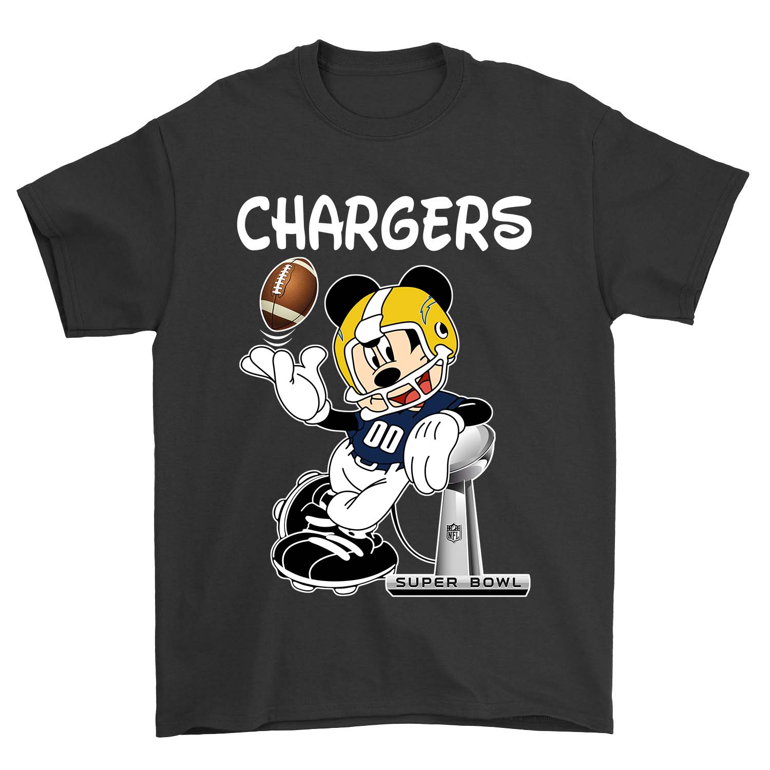 Los Angeles Chargers "mickey Mouse" Disney T-Shirt